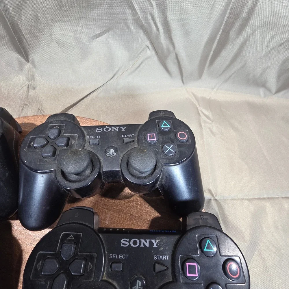 Lot of 7 PS3 Controllers Sony DualShock 3 Sixaxis Logitech Cordless Action Black
